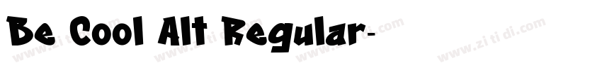 Be Cool Alt Regular字体转换